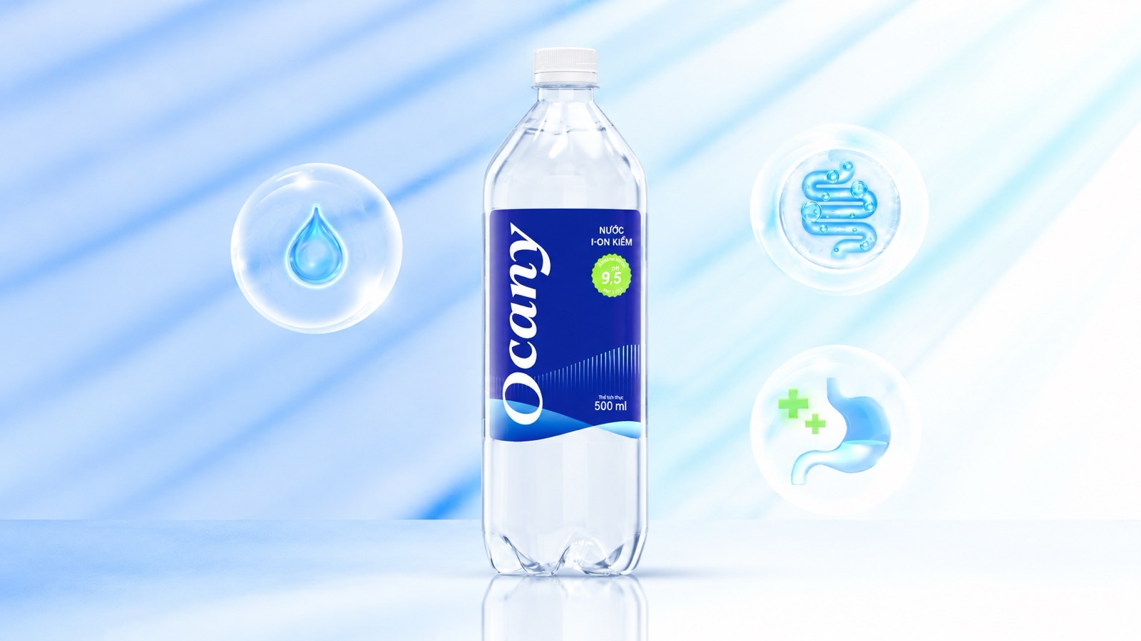 Chai nước i-on kiềm Ocany 500ml