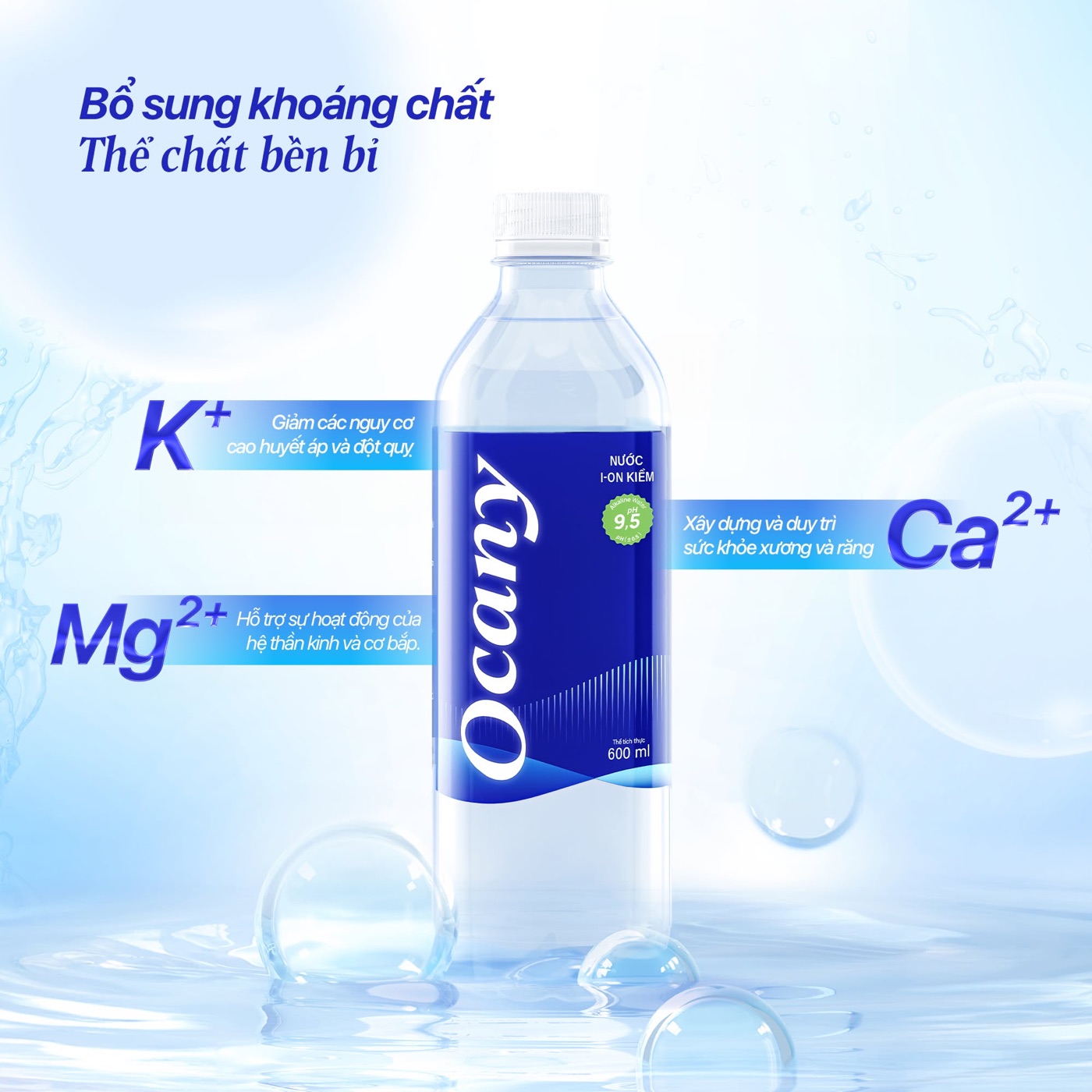 Bổ sung khoáng chất K+, Mg2+, Ca2+ – thể chất bền bỉ